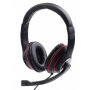 GEMBIRD MHS-03-BKRD Slušalice sa mikrofonom, 1x3.5mm black/red - slika 1
