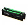 KINGSTON 16GB DDR4 2x8GB kit 3200MHz FURY Beast RGB KF432C16BBAK2/16 - slika 1