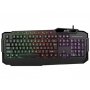 Xwave Tastatura gejmerska multimedijalna sa RGB pozadinskim osvetljenjem crna,USA slova - slika 1
