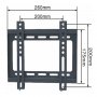 XSTAND Nosač za TV/ 17''- 42''/FIKSNI/VESA do 200x200/težina do 30kg/2cm od zida/crn - slika 2