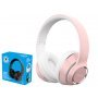 Xwave Bluetooth stereo slušalice sa mikrofonom v5.0/FM/microSD/AUX/Baterija 200mAh/8-9h raz/domet10m/Pink - slika 1