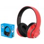 Xwave Bluetooth stereo slušalice sa mikrofonom v5.0/FM/microSD/AUX/Baterija 200mAh/8-9h raz/domet10m/Red - slika 1