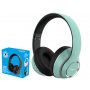 Xwave Bluetooth stereo slušalice sa mikrofonom v5.0/FM/microSD/AUX/Baterija 200mAh/8-9h raz/domet10m/Green - slika 1