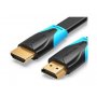 Vention Flat HDMI 2.0 kabl, 3m, crni (VAA-B02-L300) - slika 2