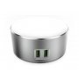 SIYOTEAM USB punjač, 2-Porta / 5V / 2.4A 12W / LED Lampa / Sivi (A2208) - slika 1
