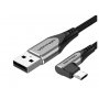 Vention USB 2.0-A na Micro-B ugaoni kabl, 0.5m / Aluminum sivi (COBHD) - slika 1