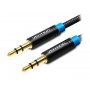 Vention 3.5mm M-M audio kabl, 3m, crni, platneni (P350AC300-B-M) - slika 1