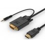 GEMBIRD HDMI - VGA + audio adapter kabl, single port, 1,8m, black A-HDMI-VGA-03-6 - slika 1