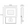 PROSTO LED reflektor sa PIR senzorom 10W 6500K LRF008SW-10/BK - slika 2