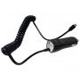 Xwave USB AUTO punjač za mobilne, tablete, Dual 1x microUSB+1 x USB port, 5V/1A, sa kablom, Crna - slika 1