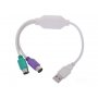GEMBIRD USB na 2 porta PS/2 adapter za tastaturu i miš, 30cm (UAPS12) - slika 1