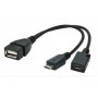GEMBIRD USB + Micro BF na Micro BM kabl, 0.15m (A-OTG-AFBM-04) - slika 1