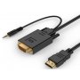 GEMBIRD HDMI na VGA + audio adapter kabl, single port, 3m, crni (A-HDMI-VGA-03-10) - slika 1