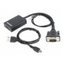 GEMBIRD VGA na HDMI + audio kabl, single port, crni (A-VGA-HDMI-01) - slika 1