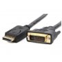 GEMBIRD DisplayPort na DVI kabl, 1.8m, crni (CC-DPM-DVIM-6) - slika 1
