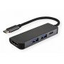 FAST ASIA Adapter-konvertor TIP C na HDMI+ 2xUSB 3.0+ TIP C - slika 1