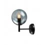 LUNA 101 zidna lampa 1*E14 Black/Smoked Glass - slika 1
