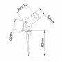BBLINK LED SVETILJKA JM-4812 BASTENSKA 5W 3000K IP67 CRNA - slika 2