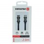 SWISSTEN Usb-c data kabal lig 2m Crni - slika 1