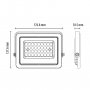 PROSTO LED reflektor 30W dnevna svetlost, beli - slika 3