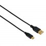 HAMA USB-C Kabl, Fleksibilan, Bakar,Pozlata, 0.75m Crni 135784 - slika 1