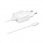 SAMSUNG Kućni punjač, USB-C 15W + TipC kabl, beli EP-T1510-XWE - slika 1
