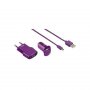 HAMA Komplet punjač Micro USB: kućni, auto, USB, ljubičasta 102008 - slika 1