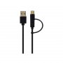 HAMA 2u1 micro USB kabl sa USB-C adapterom, pozlata, 1m 54512 - slika 2