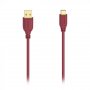 HAMA USB-C kabl,fleksibilan,bakar,pozlata, 0.75m crveni 200636 - slika 1
