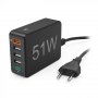 HAMA Stanica za punjenje 51W QC3.0, 3xUSB-A, USB-C 210536 - slika 1