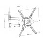 ELEMENTA LCDH544BH Zidni TV nosač 13'' do 60'' - slika 2