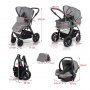 KINDERKRAFT Kolica za bebe Moov 3u1 Black - slika 3