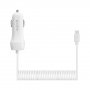 S-LINK AUTO PUNJAČ ZA MOB USB+MICRO 1.3M SPIRAL 3A SW-C535 BELI-18943 - slika 1