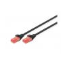 DIGITUS UTP cable CAT 6 sa konektorima 0.5m LS0H  DK1617005 Crni - slika 1