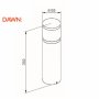 DAWN LED SVETILJKA JM-4604 STUBNA 12W 3000K IP65 SIVA - slika 2