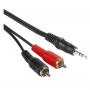 HAMA AUX audio kabl 3.5mm na 2xRCA m/m 5m (Crni) - slika 1