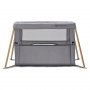 KINDERKRAFT Prenosivi krevetac MOVI grey&wood - slika 2