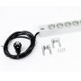 BACHMANN PDU Basic ALU 19''1U 9xšuko, 16A, kabl 2m - slika 2