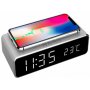GEMBIRD DAC-WPC-01-S Digitalni sat + alarm sa bežičnim punjenjem telefona, Silver 39196 - slika 1