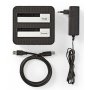 NEDIS HDDUDB3300BK USB 3.0 Dupli docking station za 2.5/3.5'' SATA hard diskove, kloniranje, max 8TB 39786 - slika 3