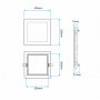 MITEA LED ugradna panel lampa 18W dnevno svetlo M18UK/W - slika 2