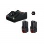 BOSCH plavi alat Set akumulatora 2x GBA 12V 3.0Ah + 1x punjač GAL 12V-40, 1600A019RD - slika 1