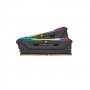 CORSAIR VENGEANCE RGB PRO SL 16GB (2x8GB) DDR4 DRAM 3200MHz C16 Memory Kit — Black CMH16GX4M2E3200C16 - slika 1