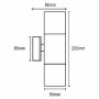 BBLINK Svetiljka JM-4077 zidna 2*GU10 IP65 crna - slika 2