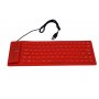 VELTEH USB silikonska tastatura OC109 crvena - slika 1