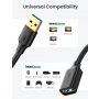 UGREEN USB kabl M/F 3.0 3m US129 crni 30127 - slika 4