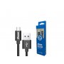 Xwave USB kabl TIP-C/USB 3.0 (tip A-muški) -USB 3.1 (TIP C-muški)/dužina 1,2m/3A/Aluminium /crni upleteni - slika 1