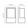 BBLINK Led svetiljka JM-055 zidna 1*E27 IP54 crna - slika 2
