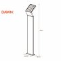 DAWN Stubna solarna svetiljka B01 3W 4000K IP54 - slika 2