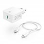 HAMA Kućni Punjač + USB-C-Lightning Kabl, PD, 20W, 3A-210563 - slika 1